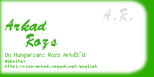 arkad rozs business card